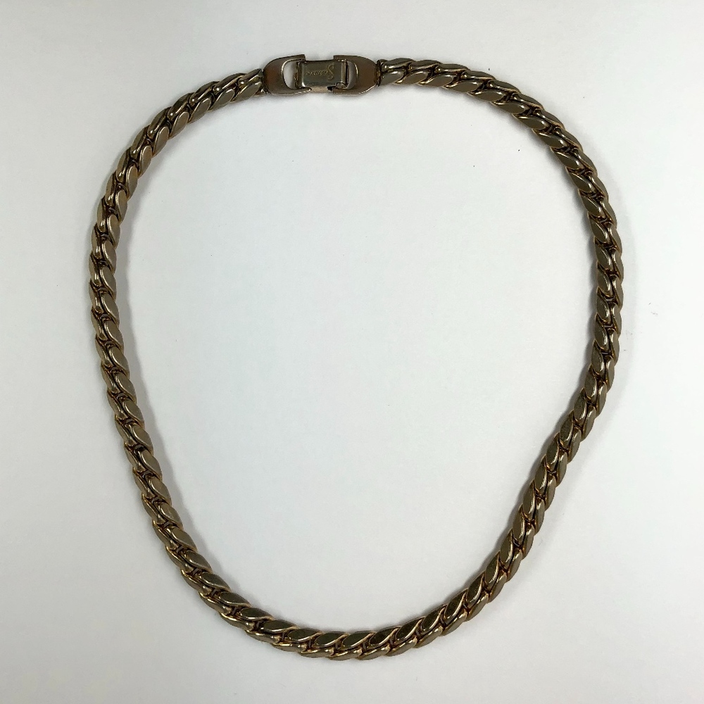 SPERRY Vintage 50s Chunky Wheat Chain Necklace - Picture 2 of 3